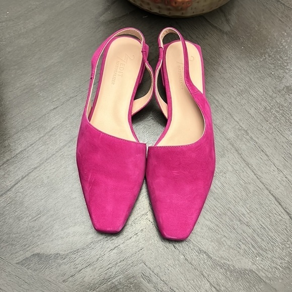 Naturalizer 27 EDIT Avrie Suede Slingback Block Heel Flats - Picture 5 of 9